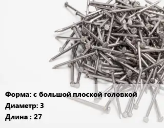 Гвоздь с большой плоской головкой 3х27 без покрытия